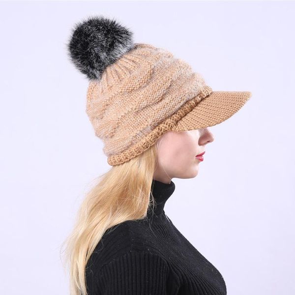 outdoor hats sports women red raccoon fur elegant knitted braid beanie berets female caps lacing winter warm hat, Black;white
outdoor hats sports women red raccoon fur elegant knitted braid beanie berets female caps lacing winter warm hat, Black;white