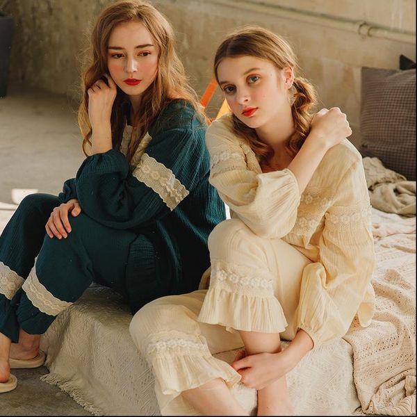 korean style lace cotton pajamas womens sleepwears spring autumn winter pyjamas set homewear sleepwear clothes students pijama pyjama femme, Black;red
korean style lace cotton pajamas womens sleepwears spring autumn winter pyjamas set homewear sleepwear clothes students pijama pyjama femme, Black;red