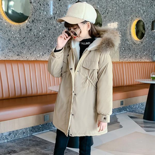 down coat children's cotton jacket 2021 korean autumn winter warm girls medium length fashion solid color hooded velevet, Blue;gray
down coat children's cotton jacket 2021 korean autumn winter warm girls medium length fashion solid color hooded velevet, Blue;gray