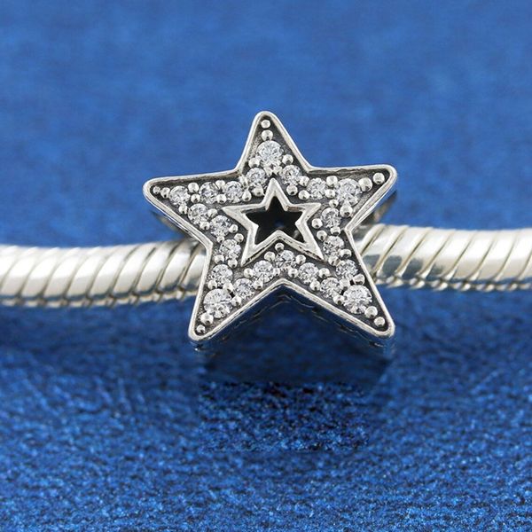 2021 winter collection 925 sterling silver sparkling asymmetric star with clear crystal charm beads fits all european pandora jewelry bracel, Black
2021 winter collection 925 sterling silver sparkling asymmetric star with clear crystal charm beads fits all european pandora jewelry bracel, Black