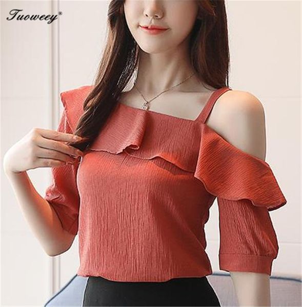 women's blouses & shirts 2021 summer women chiffon shirt blouse casual short sleeve off should lady hollow out female blusas plus size, White
women's blouses & shirts 2021 summer women chiffon shirt blouse casual short sleeve off should lady hollow out female blusas plus size, White