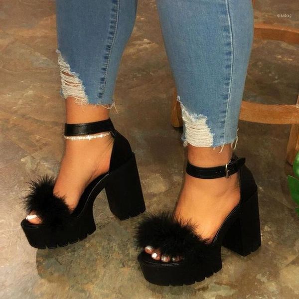 woman furry sandals high heels with fur female platform pumps women ankle strap women's wedge shoes summer drop1, Black
woman furry sandals high heels with fur female platform pumps women ankle strap women's wedge shoes summer drop1, Black