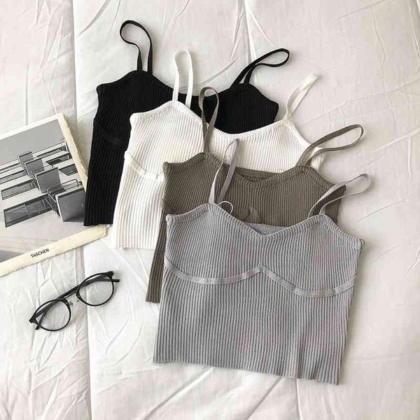 women's tanks & camis summer sling short knitted vest cami women wear v-neck high waist inner thin bottoming shirt, White
women's tanks & camis summer sling short knitted vest cami women wear v-neck high waist inner thin bottoming shirt, White