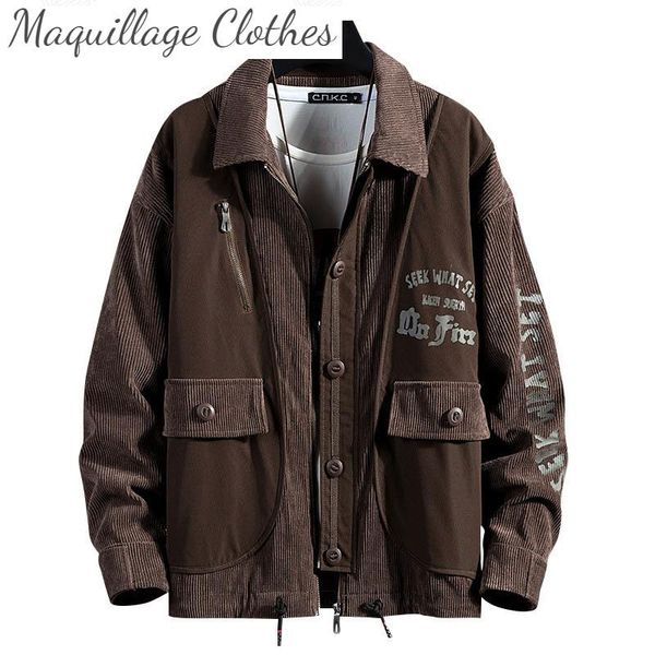men fashion corduroy jackets multi pockets trucker outwear coats for male clothing plus size m-6xl men's, Black;brown
men fashion corduroy jackets multi pockets trucker outwear coats for male clothing plus size m-6xl men's, Black;brown