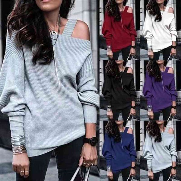 women's blouses & shirts 6t spring long sleeve solid color off the shoulder t-shirt sa8g, White
women's blouses & shirts 6t spring long sleeve solid color off the shoulder t-shirt sa8g, White