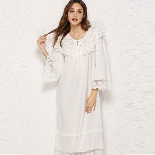 women's sleepwear lady's cotton long-sleeved princess nightdress cute white nightgown plus size loose lotus flounces collar home d, Black;red
women's sleepwear lady's cotton long-sleeved princess nightdress cute white nightgown plus size loose lotus flounces collar home d, Black;red