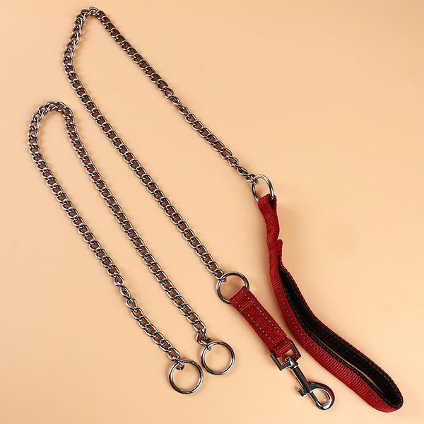 dog collars & leashes medium large pet nylon padded chrome plated control chain collar leash walking training lead
dog collars & leashes medium large pet nylon padded chrome plated control chain collar leash walking training lead