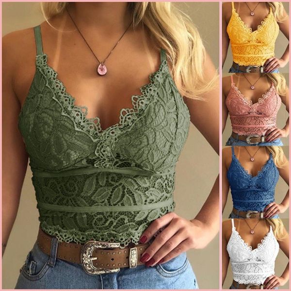 women fashion deep v neck floral lace bra spaghetti straps underwear summer slim push up crop hollow out sleeveless bra vest, Red;black
women fashion deep v neck floral lace bra spaghetti straps underwear summer slim push up crop hollow out sleeveless bra vest, Red;black