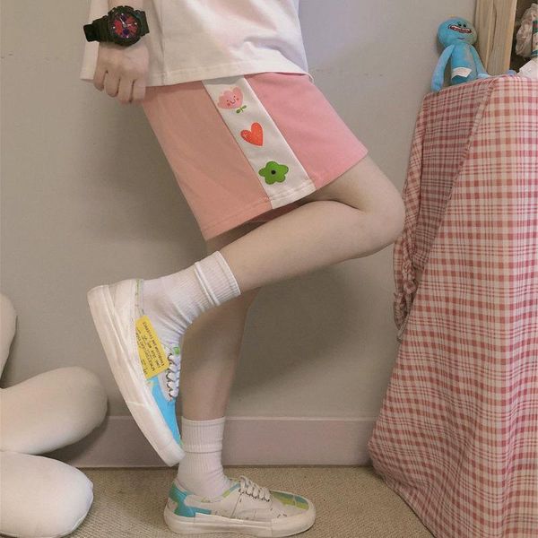women's shorts japanese kawaii pink high waist female harajuku cartoon print sports wide-legged wild pocket elastic, White;black
women's shorts japanese kawaii pink high waist female harajuku cartoon print sports wide-legged wild pocket elastic, White;black