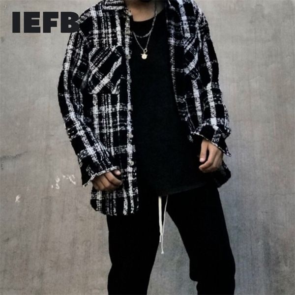 iefb /vintage men's cltohing black white striped printting woolen shirt for male famale oversize loose 9y2822 210524, White;black
iefb /vintage men's cltohing black white striped printting woolen shirt for male famale oversize loose 9y2822 210524, White;black