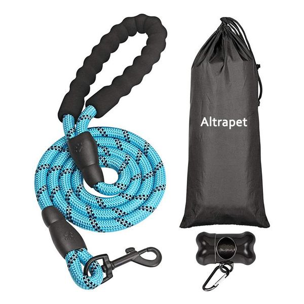 mountain climbing durable braided nylon reflective round rope dog pet leash soft handle outdoor sports with poop bag holder collars & leashe
mountain climbing durable braided nylon reflective round rope dog pet leash soft handle outdoor sports with poop bag holder collars & leashe