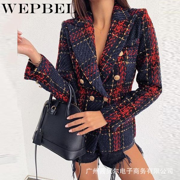 women's wool & blends mandylandy women lattice blazer long sleeve self cultivation coat lady vintage tweed suits jackets office formal, Black
women's wool & blends mandylandy women lattice blazer long sleeve self cultivation coat lady vintage tweed suits jackets office formal, Black