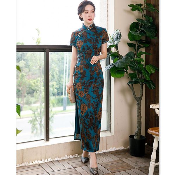 ethnic clothing satin long autumn winter cheongsam plus size 3xl 4xl blue print flower qipao evening party dress chinese style vestidos, Red
ethnic clothing satin long autumn winter cheongsam plus size 3xl 4xl blue print flower qipao evening party dress chinese style vestidos, Red