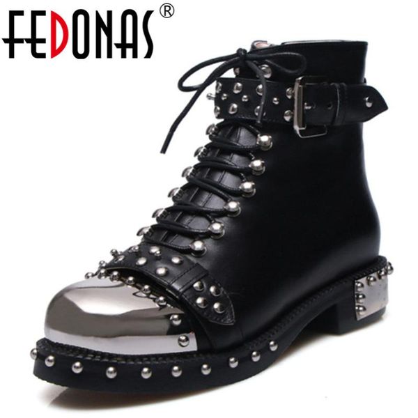 punk genuine leather boots women rivets square heels autumn winter ankle shoes woman motorcycle snow, Black
punk genuine leather boots women rivets square heels autumn winter ankle shoes woman motorcycle snow, Black