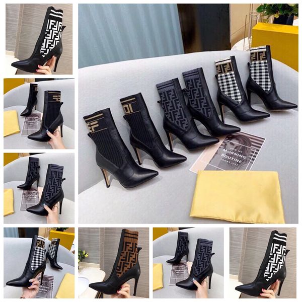 2022 luxury women boots designer autumn winter socks heeled heel boots fashion knitted elastic boot designer alphabetic lady letter thick hi, Black
2022 luxury women boots designer autumn winter socks heeled heel boots fashion knitted elastic boot designer alphabetic lady letter thick hi, Black