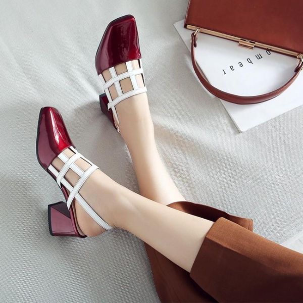 dress shoes fangled hollow out gridding pump woman genuine leather slingbacks yellow white buckle strap square heels women, Black
dress shoes fangled hollow out gridding pump woman genuine leather slingbacks yellow white buckle strap square heels women, Black