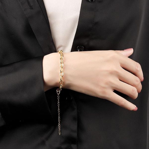 link, chain vintage pig nose bracelet for women metal texture simple geometric hollow line adjustable bracelets fashion party jewelry, Black
link, chain vintage pig nose bracelet for women metal texture simple geometric hollow line adjustable bracelets fashion party jewelry, Black