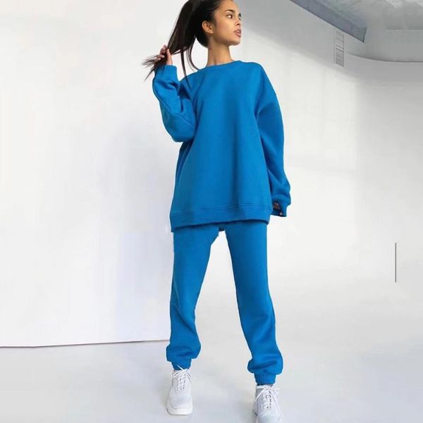 women's two piece pants 2021 autumn and winter sportswear fleece suits 2-piece o-neck pullover sweatshirt + high waist casual suit, White
women's two piece pants 2021 autumn and winter sportswear fleece suits 2-piece o-neck pullover sweatshirt + high waist casual suit, White