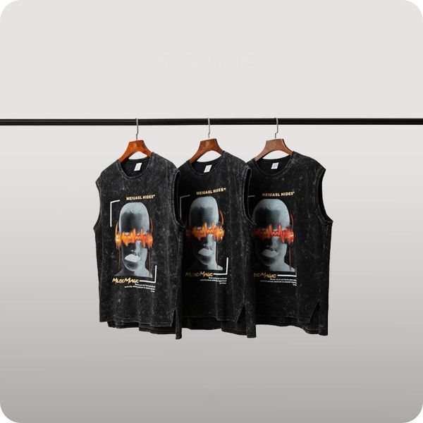 men's t-shirts summer clothing coat a t-shirt printing high street vest, White;black
men's t-shirts summer clothing coat a t-shirt printing high street vest, White;black