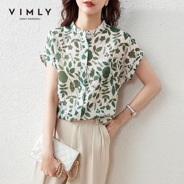 women's blouses & shirts vimly blouse for women elegant chiffon casual button short sleeve floral blusas office lady female f7236, White
women's blouses & shirts vimly blouse for women elegant chiffon casual button short sleeve floral blusas office lady female f7236, White