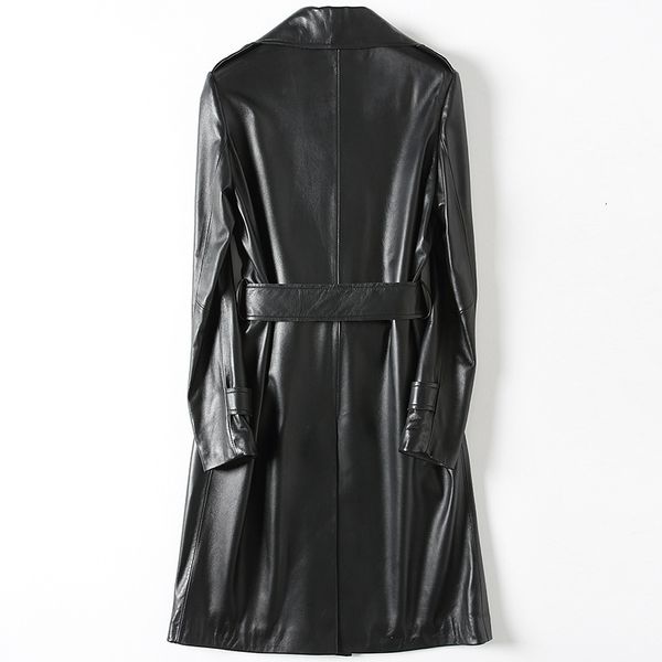 women's jackets real cool lamb long jackets 2021 female spring loosed leather belt genuine jacket mujer weie, Black;brown
women's jackets real cool lamb long jackets 2021 female spring loosed leather belt genuine jacket mujer weie, Black;brown