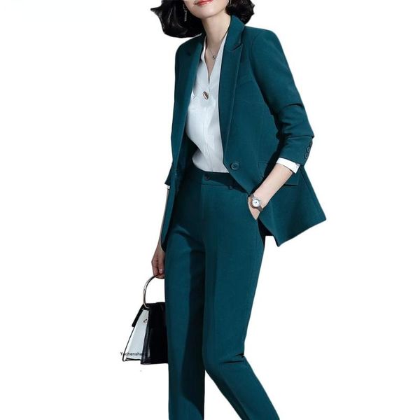 women's two piece pants 2021 green women pant suit set blazer jacket & trouser 2 pieces office lady work wear business suits ladies, White
women's two piece pants 2021 green women pant suit set blazer jacket & trouser 2 pieces office lady work wear business suits ladies, White