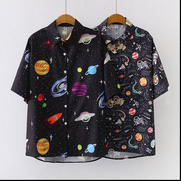 night sky women shirt print fashion retro chiffon blouse summer short sleeve loose blouses drop, White
night sky women shirt print fashion retro chiffon blouse summer short sleeve loose blouses drop, White