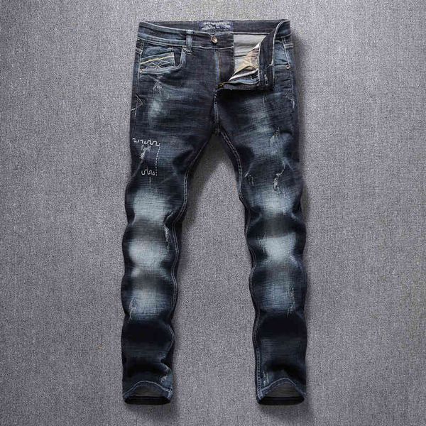 jeans italian style fashion black blue slim fit ripped men classical denim pants streetwear embroidery designer jeans
jeans italian style fashion black blue slim fit ripped men classical denim pants streetwear embroidery designer jeans