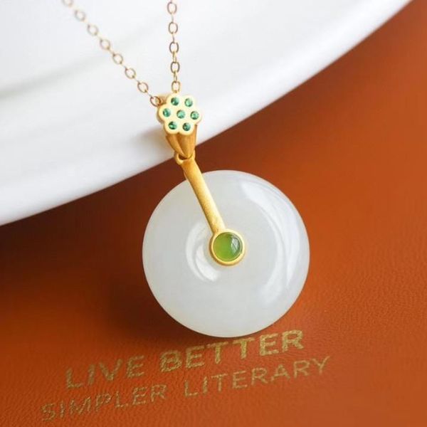 chains silver natural hetian white jade lotus pendant necklace chinese style retro elegant fresh small design women's brand jewelry
chains silver natural hetian white jade lotus pendant necklace chinese style retro elegant fresh small design women's brand jewelry
