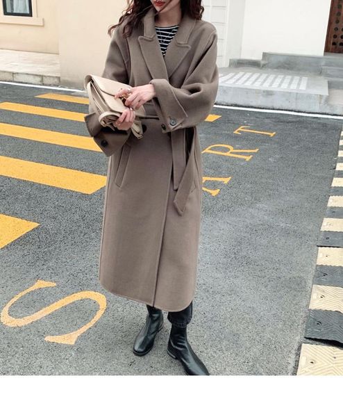 women's wool & blends woolen overcoat mid-length over-the-knee 2021 autumn and winter korean style student thick coat, Black
women's wool & blends woolen overcoat mid-length over-the-knee 2021 autumn and winter korean style student thick coat, Black