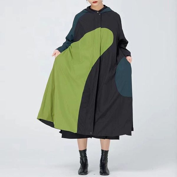 women's trench coats superaen coat long autumn winter 2021 plus size all match loose fashion contrast clothes, Tan;black
women's trench coats superaen coat long autumn winter 2021 plus size all match loose fashion contrast clothes, Tan;black