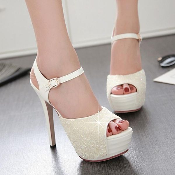 dress shoes fanyuan sandals peep toe glitter summer platform women rhinestone party super high heels woman size 32-43, Black
dress shoes fanyuan sandals peep toe glitter summer platform women rhinestone party super high heels woman size 32-43, Black