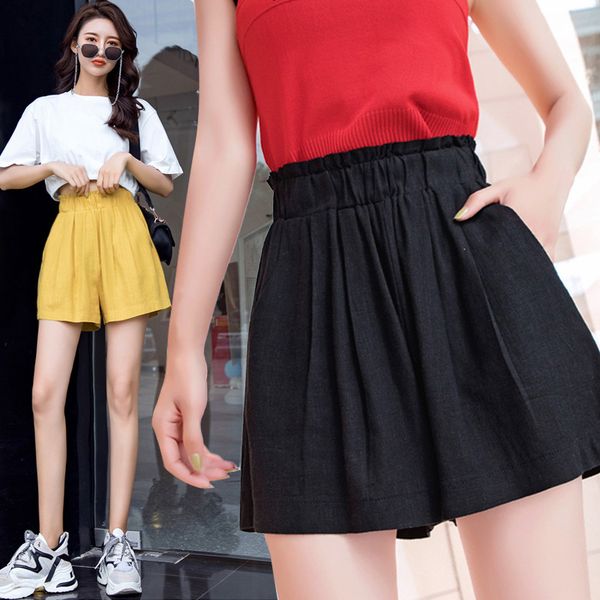 shorts cotton hemp shorts women's summer loose large size fat mm high waist thin elastic band a-line wide leg beach pants, White;black
shorts cotton hemp shorts women's summer loose large size fat mm high waist thin elastic band a-line wide leg beach pants, White;black