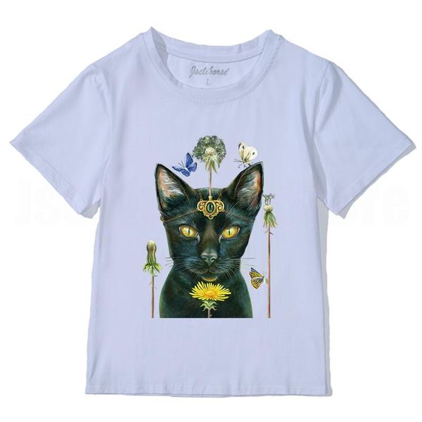 women's t-shirt short sleeve t-shirts casual fashion cool fantasy cat print 100% cotton, White
women's t-shirt short sleeve t-shirts casual fashion cool fantasy cat print 100% cotton, White
