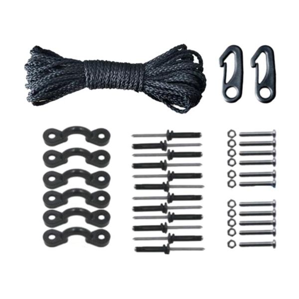 rafts/inflatable boats in kayak bungee rigging kit black with screws and rivets well accessories 
rafts/inflatable boats in kayak bungee rigging kit black with screws and rivets well accessories