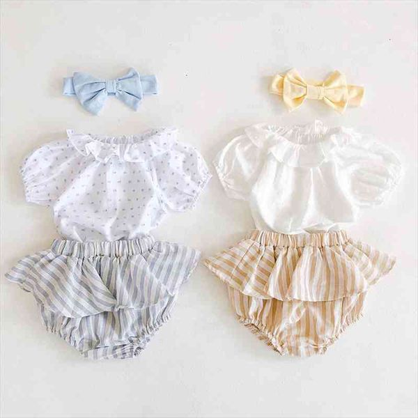 korean style baby girls clothing sets solid short sleeve shirt striped pp shorts summer toddler clothes suit, White
korean style baby girls clothing sets solid short sleeve shirt striped pp shorts summer toddler clothes suit, White