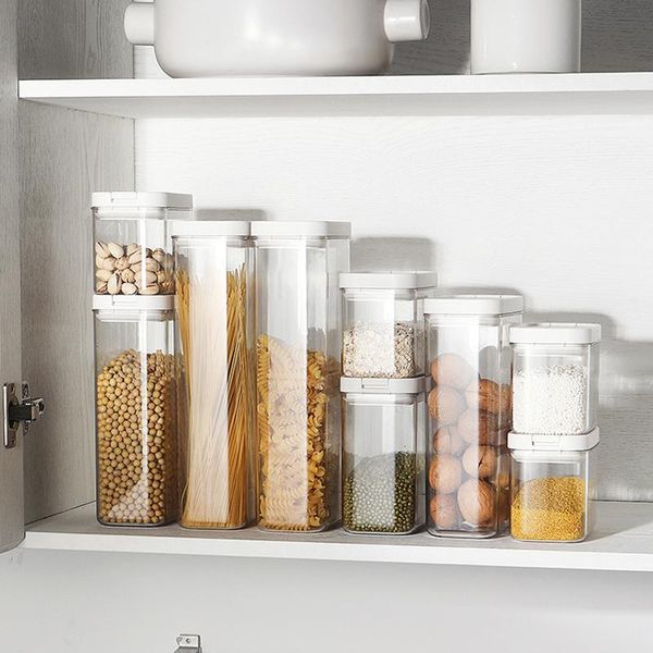 500/800/1300/1800ml kitchen transparent sealed grain storage tank preservation box plastic bottles & jars
500/800/1300/1800ml kitchen transparent sealed grain storage tank preservation box plastic bottles & jars