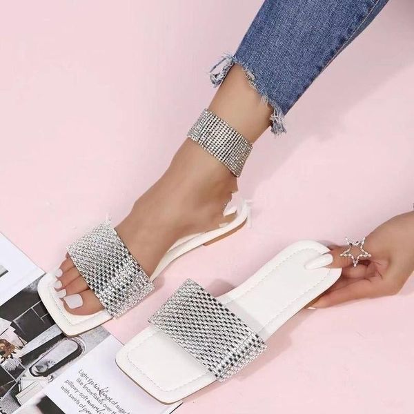 sandals women's shiny rhinestones summer style flat slippers outdoor open-toed comfortable casual beach shoes, Black
sandals women's shiny rhinestones summer style flat slippers outdoor open-toed comfortable casual beach shoes, Black