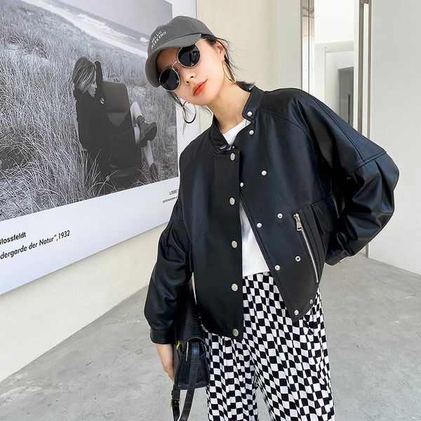 women's jackets 2021 autumn sheepskin motorcycle style leather coat short jacket kehaining small, Black;brown
women's jackets 2021 autumn sheepskin motorcycle style leather coat short jacket kehaining small, Black;brown