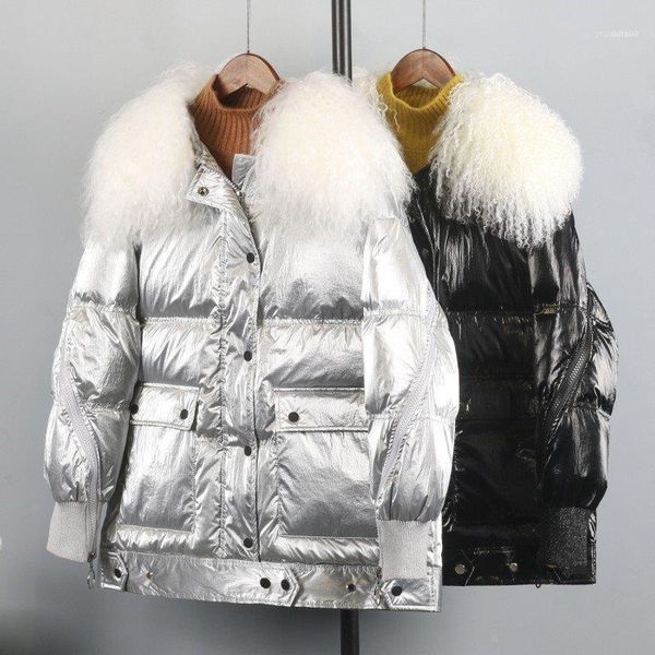 women's down & parkas 2021 winter silver black jacket women real wool fur collar white duck female loose waterproof coat outerwear1
women's down & parkas 2021 winter silver black jacket women real wool fur collar white duck female loose waterproof coat outerwear1