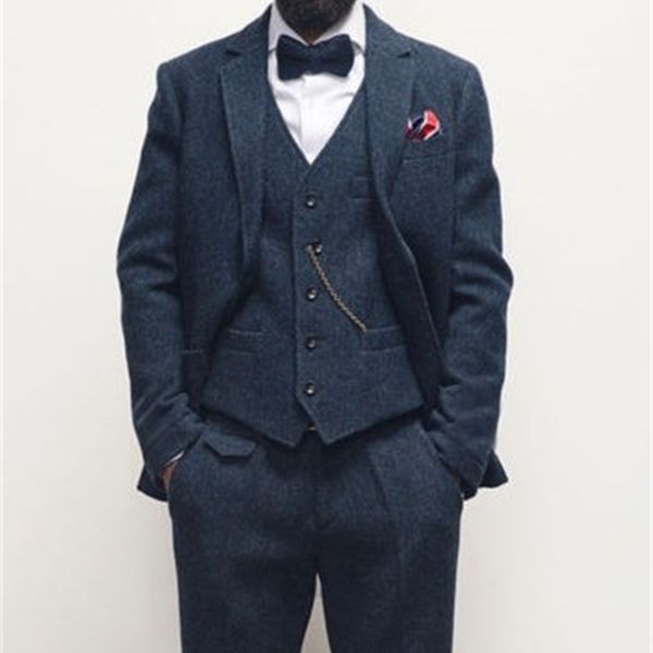 men's suits & blazers (jacket + vest pants) smoking winter from men dressed as groom's wedding dress standard pimple tweed slim fi, White;black
men's suits & blazers (jacket + vest pants) smoking winter from men dressed as groom's wedding dress standard pimple tweed slim fi, White;black