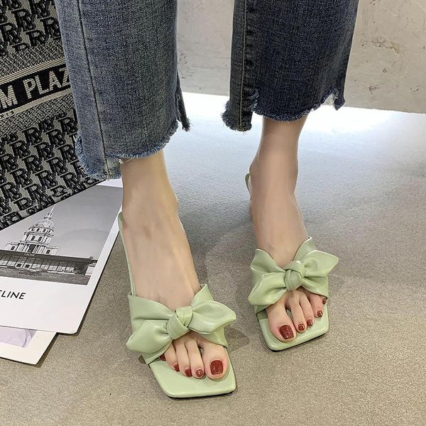 slippers candy colors square toe women bow high heel slides summer chunky sandals open 2021, Black
slippers candy colors square toe women bow high heel slides summer chunky sandals open 2021, Black