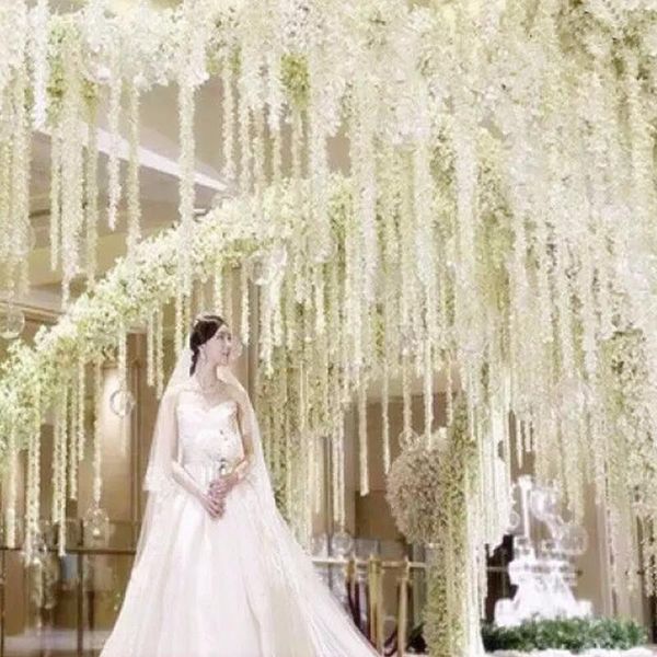 100pcs/lot elegant white orchid wisteria vines each strip 79 inches silk artificial flower wreaths for weding decoration decorative flowers
100pcs/lot elegant white orchid wisteria vines each strip 79 inches silk artificial flower wreaths for weding decoration decorative flowers