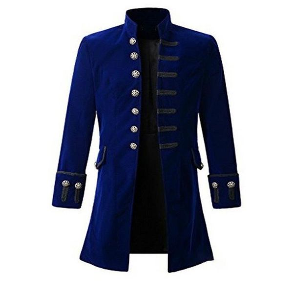 men's jackets men vogue punk retro court costumes coat standing collar single-breasted long sleeve gentleman slim, Black;brown 
men's jackets men vogue punk retro court costumes coat standing collar single-breasted long sleeve gentleman slim, Black;brown