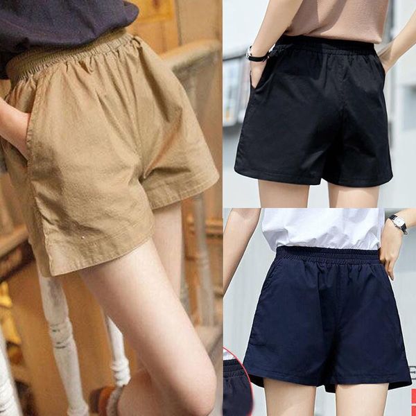 women loose shorts elastic waist cotton summer streetwear plus size solid color wide leg running sports feminino short mujer women's, White;black
women loose shorts elastic waist cotton summer streetwear plus size solid color wide leg running sports feminino short mujer women's, White;black