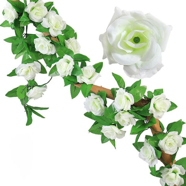 decorative flowers & wreaths silk artificial rose flower garland vine hanging rattan fake plants leaves for wedding party home garden wall d
decorative flowers & wreaths silk artificial rose flower garland vine hanging rattan fake plants leaves for wedding party home garden wall d