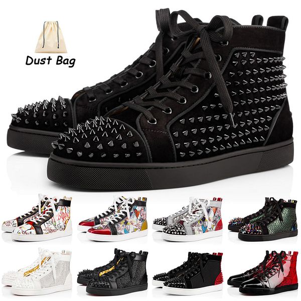 new authentic red bottoms platform running shoes mens women designer high boots luxury glitter flat sole spikes studded leather suede sneake, White;red
new authentic red bottoms platform running shoes mens women designer high boots luxury glitter flat sole spikes studded leather suede sneake, White;red