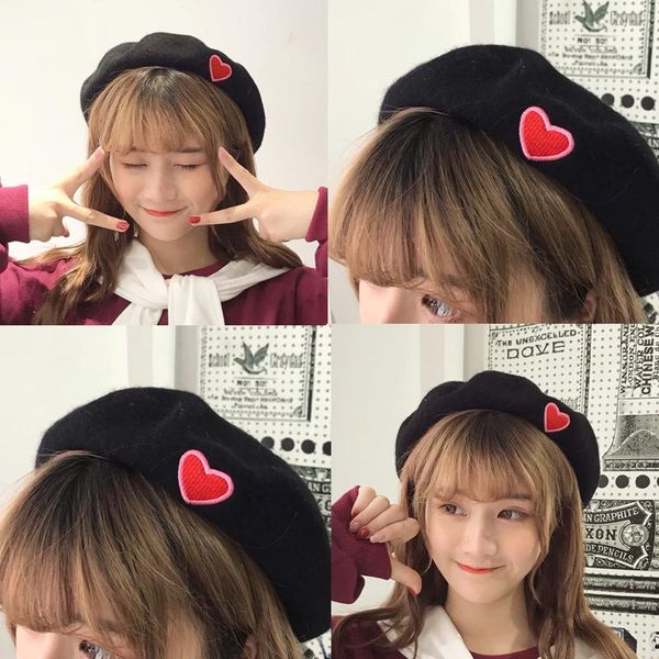 berets young girl heart empty embroidery love painter beret cloth cap restoring ancient ways, Blue;gray
berets young girl heart empty embroidery love painter beret cloth cap restoring ancient ways, Blue;gray