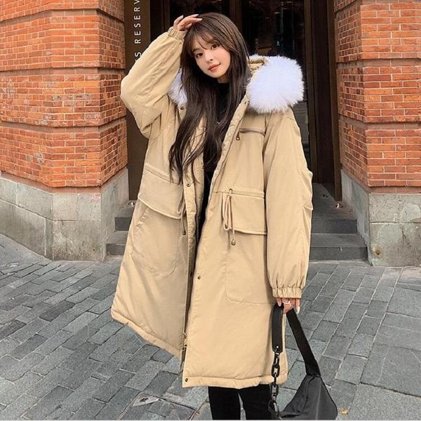 women's down & parkas fashion female jackets winter women warm coats hooded fur collar cotton padded clothes outerwear snow wear long p, Black
women's down & parkas fashion female jackets winter women warm coats hooded fur collar cotton padded clothes outerwear snow wear long p, Black