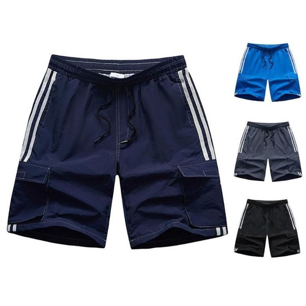 men's shorts beach men sport male summer running elastic waist side stripes board short pants, White;black
men's shorts beach men sport male summer running elastic waist side stripes board short pants, White;black